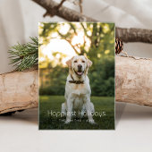 Gelukkigste Feestdagen Grappige Hond Foto Kerst Ka Feestdagenkaart