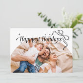 Gelukkigste Feestdagen Kerstvakantie Kaart (Staand voorkant)