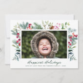 gelukkigste feestdagen lijst foto kerstkaart (Voorkant)