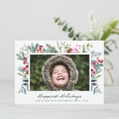 gelukkigste feestdagen lijst foto kerstkaart (Staand voorkant)