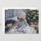 Gelukkigste Feestdagen Moderne Foto Feestdagenkaart (Voorkant / Achterkant)