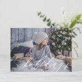 Gelukkigste Feestdagen Moderne Foto Feestdagenkaart (Staand voorkant)