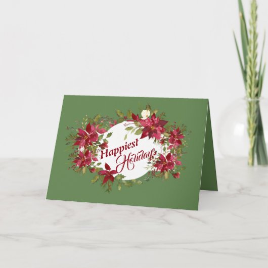 Gelukkigste Feestdagen Poinsettias (Voorkant)