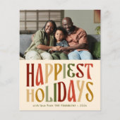 Gelukkigste Feestdagen Retro Kerstfoto Budget (Voorkant)