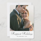 Gelukkigste Feestdagen Romantische paar kerst Kaar Feestdagenkaart (Voorkant)