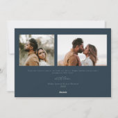 Gelukkigste Feestdagen Script Blue Christmas Photo Feestdagenkaart (Achterkant)