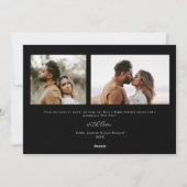 Gelukkigste Feestdagen Script Zwarte Kerstfoto Feestdagenkaart (Achterkant)