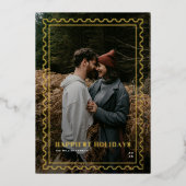 Gelukkigste Feestdagen Stempel familie Foto (Voorkant)