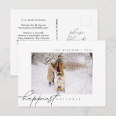 Gelukkigste Feestdagen, vrolijk kerstfeest, famili Briefkaart (Voorkant / Achterkant)