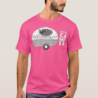 Gelukkigste Happy Camper Travel Trailer Camping Hi T-shirt