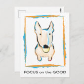 Gelukkigste hond ooit Engelse stier Terrier Briefkaart (Voorkant / Achterkant)