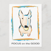 Gelukkigste hond ooit Engelse stier Terrier Briefkaart (Voorkant)