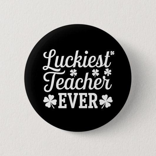 Gelukkigste leraar ooit geeft les op St. Patrick's Ronde Button 5,7 Cm (Voorkant)