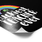 Gelukkigste leraar ooit school cadeau St Patricks Foto Afdruk (Hoek)