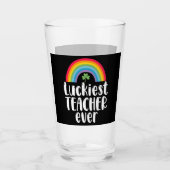 Gelukkigste leraar ooit school cadeau St Patricks  Glas (Voorkant)