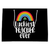Gelukkigste leraar ooit school cadeau St Patricks  Groot Cadeauzakje (Voorkant)