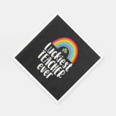 Gelukkigste leraar ooit school cadeau St Patricks  Servet (Hoek)