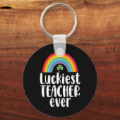 Gelukkigste leraar ooit school cadeau St Patricks Sleutelhanger (Voorkant)