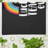 Gelukkigste leraar ooit school cadeau St Patricks  Theedoek (Gevouwen)