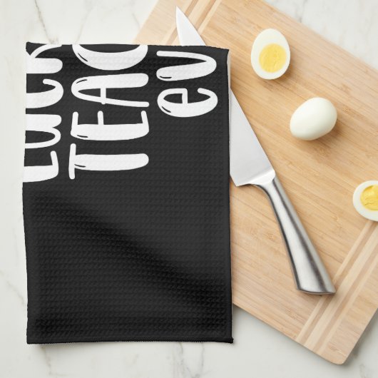 Gelukkigste leraar ooit school cadeau St Patricks  Theedoek (Quarter Fold)