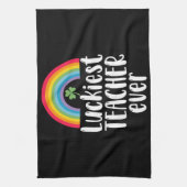 Gelukkigste leraar ooit school cadeau St Patricks  Theedoek (Verticaal)