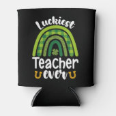 Gelukkigste Leraar Ooit School St. Patrick's Dag Blikjeskoeler (Voorkant)