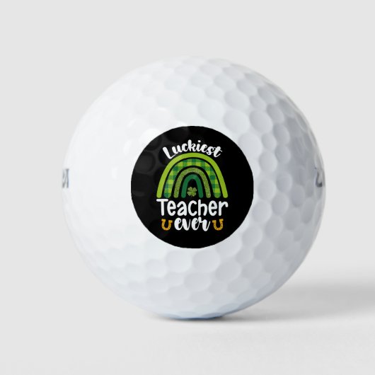 Gelukkigste leraar ooit School St Patrick's Day Golfballen (Voorkant)