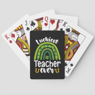 Gelukkigste leraar ooit School St Patrick's Day Pokerkaarten