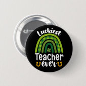 Gelukkigste leraar ooit School St Patrick's Day Ronde Button 5,7 Cm (Voorkant /achterkant)