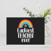 Gelukkigste leraar ooit schoolcadeau St. Patricksd Kaart (Staand voorkant)