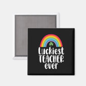 Gelukkigste leraar ooit schoolcadeau St. Patricksd Magneet (Voorkant / Achterkant)