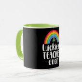 Gelukkigste leraar ooit schoolcadeau St. Patricksd Mok (Voorkant links)