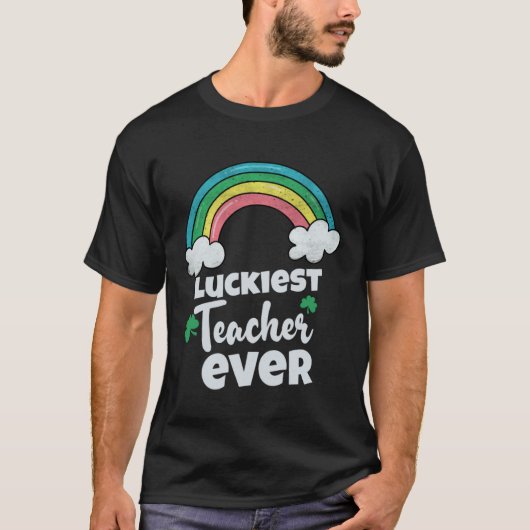 Gelukkigste leraar ooit Shamrock Educator School T-shirt (Voorkant)
