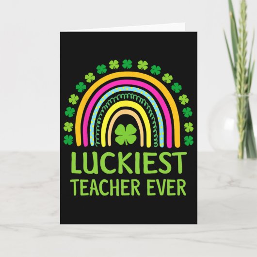 Gelukkigste Leraar Ooit St. Patrick's Dag School C Kaart (Voorkant)
