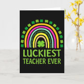 Gelukkigste Leraar Ooit St. Patrick's Dag School C Kaart (Gele Bloem)