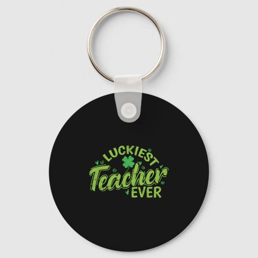 Gelukkigste leraar ooit St. Patrick's Day Sleutelhanger (Voorkant)