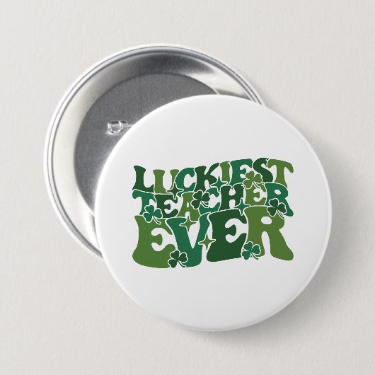 gelukkigste leraar | St. Patrick's Day Ronde Button 7,6 Cm (Voorkant /achterkant)