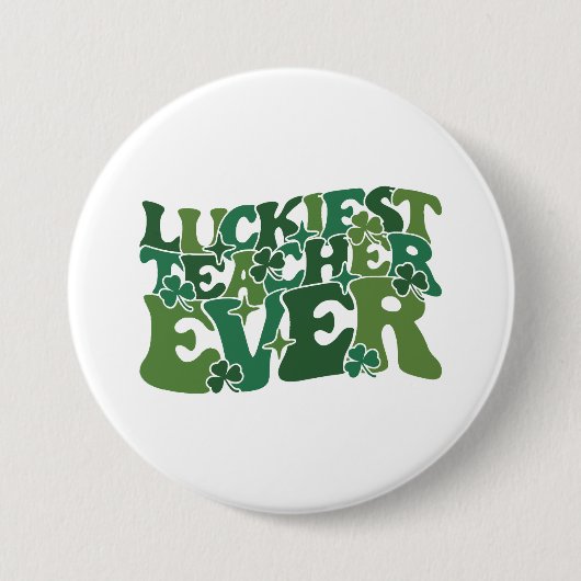 gelukkigste leraar | St. Patrick's Day Ronde Button 7,6 Cm (Voorkant)