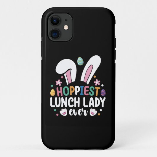 Gelukkigste Lunchdame School Paashaas Eieren Case-Mate iPhone Case (Achterkant)