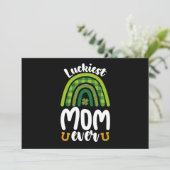 Gelukkigste mam ooit familie St Patrick's Day Kaart (Staand voorkant)