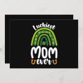 Gelukkigste mam ooit familie St Patrick's Day Kaart (Voorkant / Achterkant)