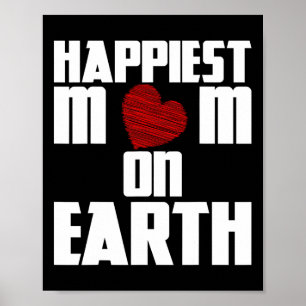 Gelukkigste mama ter wereld Happy Moederdag Retro Poster