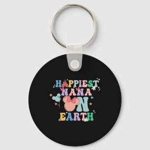 Gelukkigste Nana Op Aarde Groovy Mom Moederdag 2 Sleutelhanger