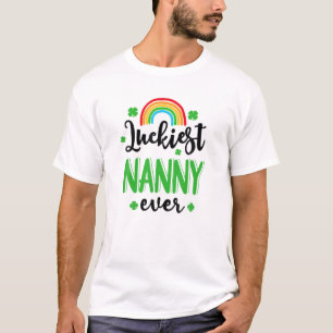 Gelukkigste Nanny Ooit St.Patrick's Day Regenboog T-shirt