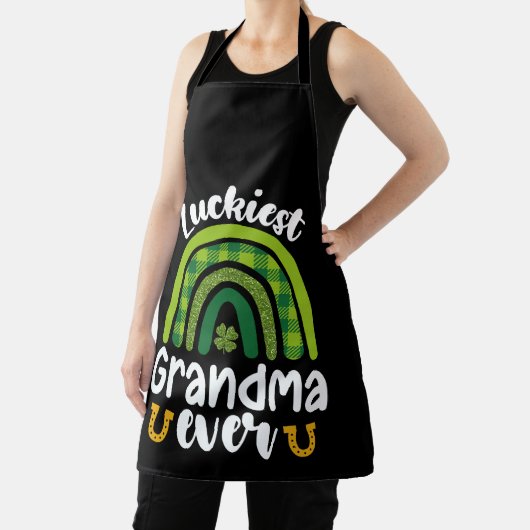 Gelukkigste oma ooit familie St Patrick's Day Schort (Insitu)