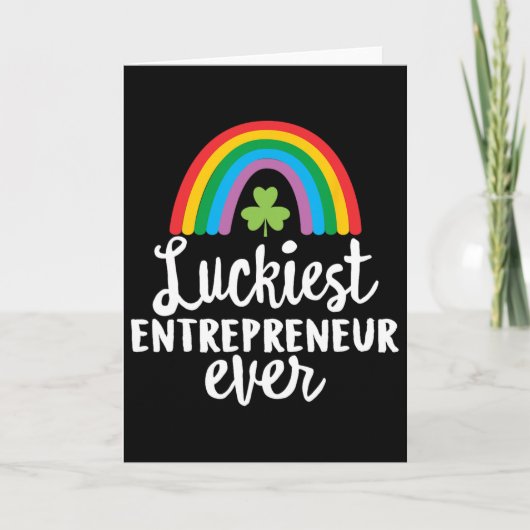 Gelukkigste ondernemer ooit St. Patrick Day Shamro Kaart (Voorkant)