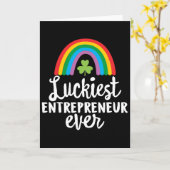 Gelukkigste ondernemer ooit St. Patrick Day Shamro Kaart (Gele Bloem)