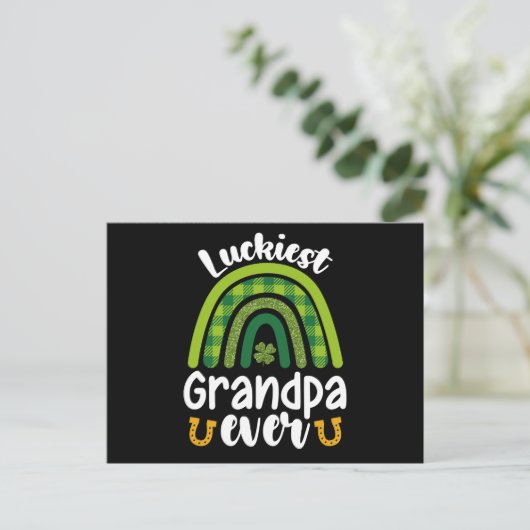 Gelukkigste opa ooit familie St Patrick's Day Briefkaart (Staand voorkant)