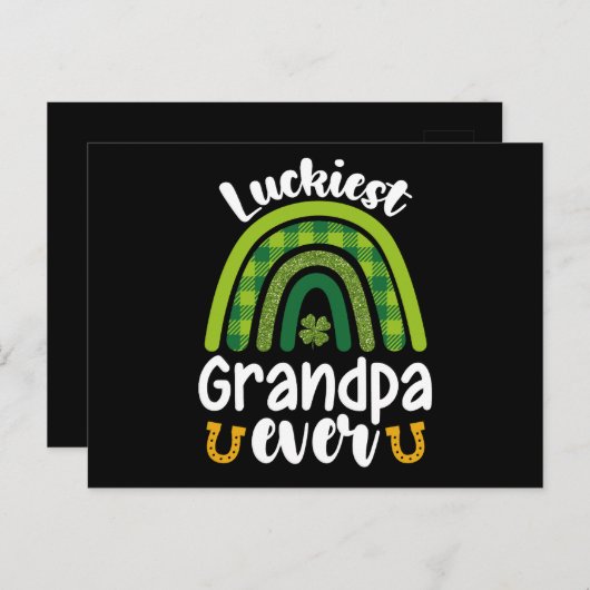 Gelukkigste opa ooit familie St Patrick's Day Briefkaart (Voorkant / Achterkant)