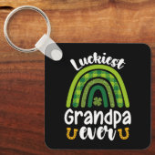 Gelukkigste opa ooit familie St Patrick's Day Sleutelhanger (Voorkant)